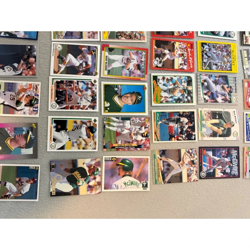 Mark McGwire Baseball Card Lot 80 A's Cardinals Inserts Topps Donruss Upper